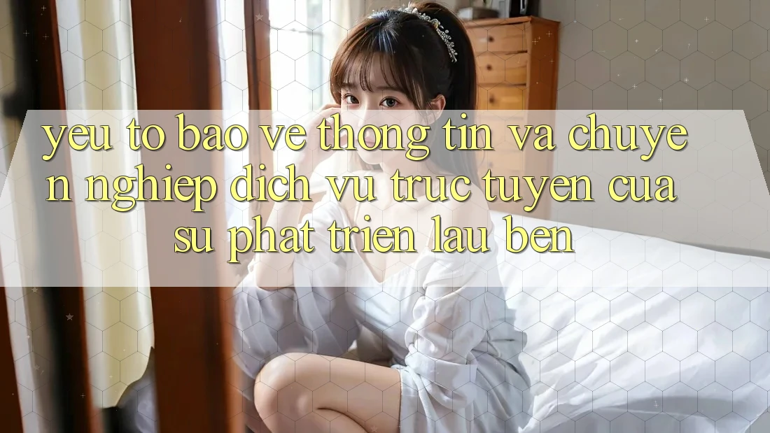 Yếu Tố Bảo vệ thông tin Và Chuyên nghiệp: Dịch vụ trực tuyến Của Sự Phát Triển Lâu bền