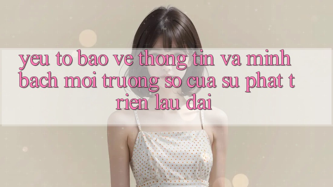 Yếu Tố Bảo vệ thông tin Và Minh bạch: Môi trường số Của Sự Phát Triển Lâu dài Yếu Tố Bảo vệ thông tin Và Minh bạch: Môi trường số Của Sự Phát Triển Lâu dài